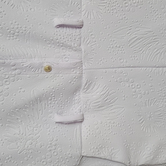 Womens Romper Shorts Light Gray? Pockets Embossed Design VTG? Sz Med? GUC READ - Picture 5 of 6